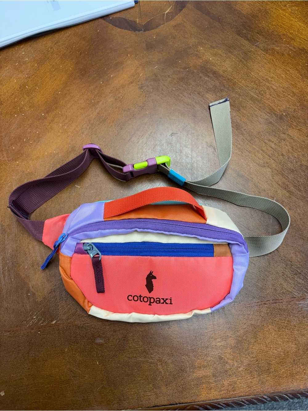 Cotopaxi Del Día Colorblock Waist Pack - Coral Multi